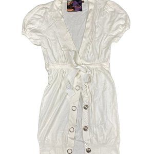 Twelve By Twelve white cap sleeve sweater cardigan